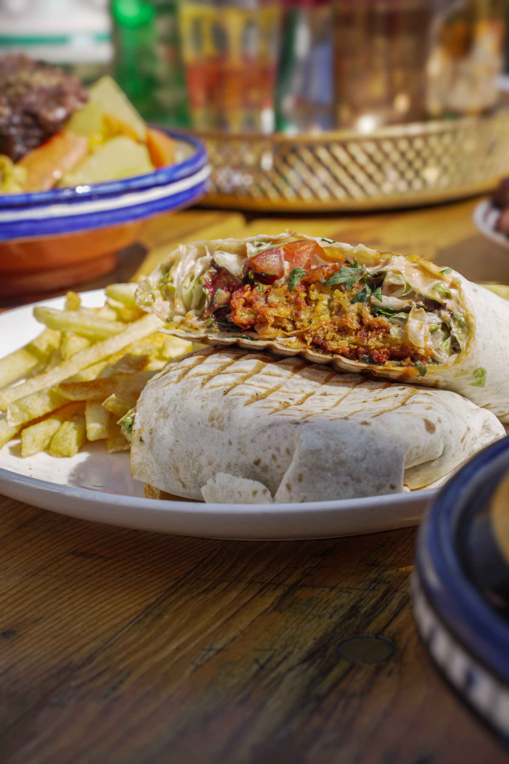 Falafel-Grillgemüse Wrap